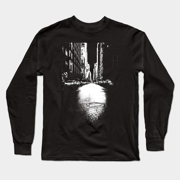 New York Street Long Sleeve T-Shirt by NYCTshirts